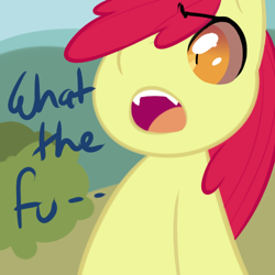 Size: 500x500 | Tagged: safe, artist:florecentmoo, imported from derpibooru, apple bloom, racist apple bloom