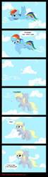 Size: 726x2684 | Tagged: safe, artist:silverslinger, deleted from derpibooru, imported from derpibooru, derpy hooves, rainbow dash, pegasus, pony, bubblegum, comic, female, mare