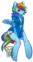 Size: 425x800 | Tagged: safe, artist:paperlady, imported from derpibooru, rainbow dash, anthro, cute, dashabetes