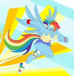 Size: 1249x1280 | Tagged: safe, artist:silasfox, imported from derpibooru, rainbow dash, anthro