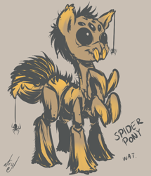 Size: 648x755 | Tagged: safe, artist:atryl, imported from derpibooru, oc, oc only, monster pony, original species, spider, spiderpony, adoracreepy, creepy, cute, nightmare fuel, what has science done