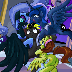 Size: 3500x3500 | Tagged: safe, artist:bigbuxart, imported from derpibooru, nightmare moon, princess luna, oc, high res