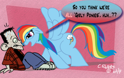 Size: 1000x635 | Tagged: safe, artist:qwertypictures, imported from derpibooru, rainbow dash, crossover, foster's home for imaginary friends, terrence