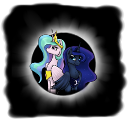 Size: 2200x2100 | Tagged: safe, artist:sonicrainboom93, imported from derpibooru, princess celestia, princess luna, alicorn, pony, duo, duo female, female, high res, sisters