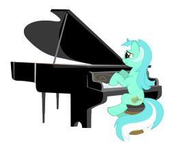 Size: 3851x3263 | Tagged: dead source, safe, artist:alanjcastonguay, imported from derpibooru, lyra heartstrings, pony, female, high res, musical instrument, piano, simple background, solo, transparent background, vector