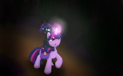 Size: 1440x900 | Tagged: safe, artist:sonicrainboom93, imported from derpibooru, twilight sparkle, oc, oc:nyx, pony, solo