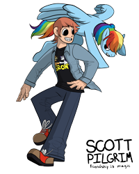 Size: 2400x3000 | Tagged: safe, artist:alexgoneloco, imported from derpibooru, rainbow dash, crossover, high res, scott pilgrim