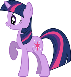 Size: 3487x3756 | Tagged: safe, artist:baumkuchenpony, imported from derpibooru, twilight sparkle, pony, unicorn, a friend in deed, female, high res, mare, raised hoof, simple background, smiling, solo, transparent background, unicorn twilight, vector