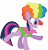 Size: 7697x8015 | Tagged: dead source, safe, artist:quanno3, imported from derpibooru, twilight sparkle, pony, unicorn, the ticket master, .svg available, absurd resolution, clothes, clown, clown nose, costume, female, rainbow wig, red nose, simple background, solo, transparent background, twily the clown, unicorn twilight, vector, wig