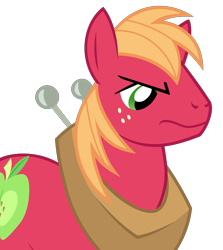 Size: 3773x4224 | Tagged: safe, artist:baumkuchenpony, imported from derpibooru, big macintosh, earth pony, pony, ponyville confidential, male, simple background, stallion, transparent background, unamused, vector