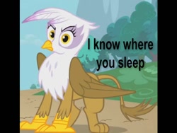 Size: 600x450 | Tagged: safe, imported from derpibooru, gilda, griffon, image macro