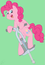 Size: 381x557 | Tagged: safe, artist:hamflo, imported from derpibooru, pinkie pie, pogo stick