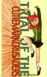 Size: 400x647 | Tagged: safe, imported from derpibooru, apple bloom, human, crossover, humanized, persona, persona 4, satonaka chie