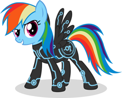 Size: 900x725 | Tagged: safe, artist:capt-nemo, imported from derpibooru, rainbow dash, crossover, simple background, transparent background, tron, tron legacy, vector