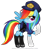 Size: 900x1000 | Tagged: safe, artist:rainb00m, artist:zunichan, imported from derpibooru, rainbow dash, pegasus, pony, clothes, costume, female, mare, police, policemare, simple background, skirt, solo, tomboy, transparent background, upskirt