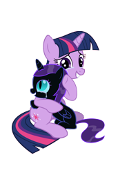 Size: 6000x7500 | Tagged: safe, artist:azure-vortex, imported from derpibooru, twilight sparkle, oc, oc:nyx, fanfic:past sins, absurd resolution, adventure in the comments, crying, cute, daaaaaaaaaaaw, duo, filly, grin, hug, mama twilight, mother and daughter, nyxabetes, simple background, sitting, smiling, tears of joy, transparent background, twiabetes, vector