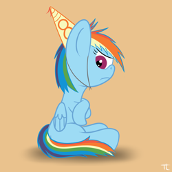 Size: 900x900 | Tagged: safe, artist:thexiiilightning, imported from derpibooru, rainbow dash, pony, birthday, female, filly, filly rainbow dash, solo