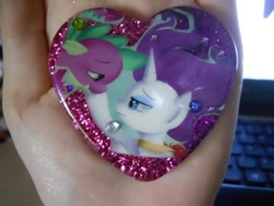 Size: 720x540 | Tagged: safe, artist:though-i-walk, imported from derpibooru, rarity, spike, female, interspecies, male, pendant, shipping, sparity, straight