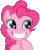Size: 876x1100 | Tagged: safe, artist:atomicgreymon, imported from derpibooru, pinkie pie, earth pony, pony, animated, female, grin, rapeface, reaction image, rubbing hooves, simple background, smiling, solo, starry eyes, transparent background, vector, wingding eyes