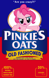 Size: 2100x3300 | Tagged: safe, artist:atomicgreymon, imported from derpibooru, pinkie pie, high res, oatmeal, oatmeal are you crazy, quaker