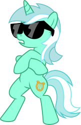 Size: 3510x5407 | Tagged: safe, artist:mysteriouskaos, imported from derpibooru, lyra heartstrings, pony, bipedal, female, simple background, solo, sunglasses, swag, transparent background, vector