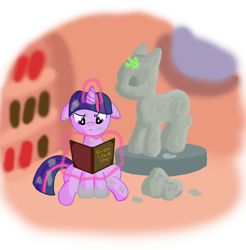 Size: 1100x1116 | Tagged: safe, artist:wolferahm, imported from derpibooru, twilight sparkle, golem, pony, solo, this will end in tears