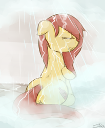 Size: 900x1100 | Tagged: safe, artist:sirachanotsauce, imported from derpibooru, oc, oc only, oc:sirachi, pony, shower, solo