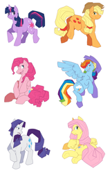 Size: 1844x2841 | Tagged: safe, artist:sweepshire, imported from derpibooru, applejack, fluttershy, pinkie pie, rainbow dash, rarity, twilight sparkle, mane six, simple background