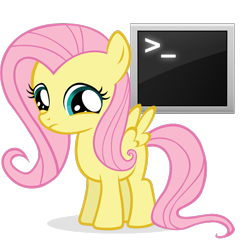 Size: 600x600 | Tagged: safe, artist:blackm3sh, artist:kittyhawk-contrail, imported from derpibooru, fluttershy, female, filly, filly fluttershy, icon, terminal, younger