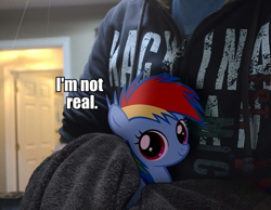 Size: 635x492 | Tagged: safe, imported from derpibooru, rainbow dash, human, pony, filly, irl, irl human, photo, ponies in real life, sad, sad truth, vector