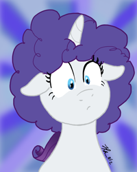 Size: 800x1000 | Tagged: safe, artist:the_gneech, imported from derpibooru, rarity, pony, afro, alternate hairstyle, female, frority, solo