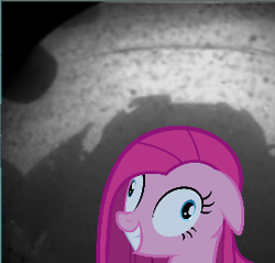 Size: 269x257 | Tagged: safe, imported from derpibooru, pinkie pie, pony, contemplating insanity, curiosity, irl, mars, mars landing, photo, pinkamena diane pie, ponies in real life, vector