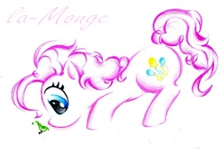 Size: 1125x757 | Tagged: safe, artist:la-monge, imported from derpibooru, pinkie pie, earth pony, pony, female, solo