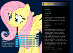 Size: 1100x800 | Tagged: safe, artist:pika-robo, imported from derpibooru, fluttershy, bio, profile, ultimate marvel vs capcom 3