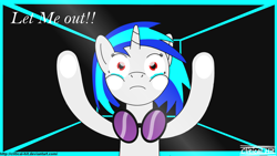 Size: 1920x1080 | Tagged: safe, artist:clitical-hit, imported from derpibooru, dj pon-3, vinyl scratch, pony, fourth wall, solo, wallpaper