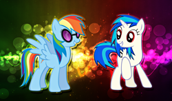 Size: 4900x2880 | Tagged: safe, artist:alanfernandoflores01, imported from derpibooru, rainbow dash, vinyl scratch