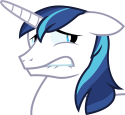 Size: 3289x3031 | Tagged: safe, artist:firestorm-can, imported from derpibooru, shining armor, pony, unicorn, .svg available, floppy ears, high res, lip bite, male, reaction image, simple background, solo, stallion, transparent background, vector