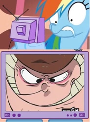 Size: 565x766 | Tagged: safe, imported from derpibooru, rainbow dash, pony, ed edd n eddy, ed edd n eddy's big picture show, eddy's brother, exploitable meme, meme, tv meme