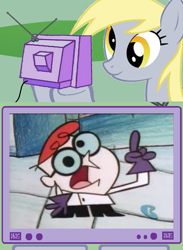 Size: 563x771 | Tagged: safe, imported from derpibooru, derpy hooves, pony, dexter's laboratory, exploitable meme, meme, tv meme