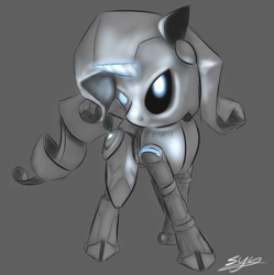 Size: 1720x1724 | Tagged: safe, artist:synad, imported from derpibooru, rarity, robot, solo