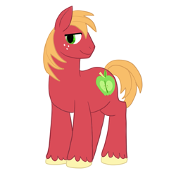 Size: 865x852 | Tagged: safe, artist:zombiethegreat, imported from derpibooru, big macintosh, earth pony, pony, male, solo, stallion