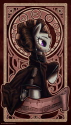 Size: 968x1708 | Tagged: safe, artist:whitestar1802, imported from derpibooru, octavia melody, pony, alternate hairstyle, clothes, female, modern art, music, nouveau, padme amidala, ponified, solo, star wars