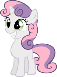 Size: 424x571 | Tagged: safe, artist:rhubarb-leaf, imported from derpibooru, sweetie belle, pony, unicorn, blank flank, cute, diasweetes, female, filly, happy, simple background, smiling, solo, transparent background, vector