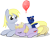 Size: 2845x2150 | Tagged: safe, artist:emkay-mlp, imported from derpibooru, derpy hooves, dinky hooves, pegasus, pony, ursa minor, equestria's best mother, female, high res, mare, plushie, ursa plush