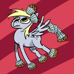 Size: 500x500 | Tagged: safe, artist:atmoatatpart3randomstarwarstitle, imported from derpibooru, derpy hooves, pegasus, pony, female, mare, muffin