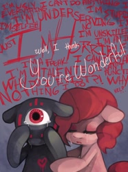 Size: 894x1200 | Tagged: dead source, safe, artist:dhui, imported from derpibooru, pinkie pie, oc, cyclops, crying