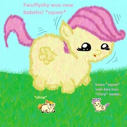 Size: 504x504 | Tagged: safe, artist:fillialcacophony, imported from derpibooru, fluttershy, fluffy pony, fluffy pony foals, fluffyshy, fluffyta