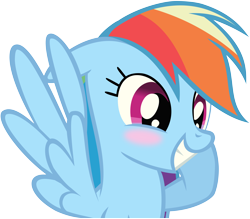 Size: 8000x7000 | Tagged: safe, artist:choopy, imported from derpibooru, rainbow dash, absurd resolution, blushing, simple background, transparent background, vector