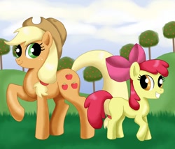 Size: 1050x900 | Tagged: safe, artist:mel-rosey, imported from derpibooru, apple bloom, applejack