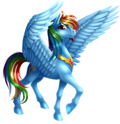 Size: 1360x1403 | Tagged: safe, artist:kittehkatbar, imported from derpibooru, rainbow dash, backwards cutie mark, duo, element of loyalty, semi-realistic, simple background, spread wings, transparent background